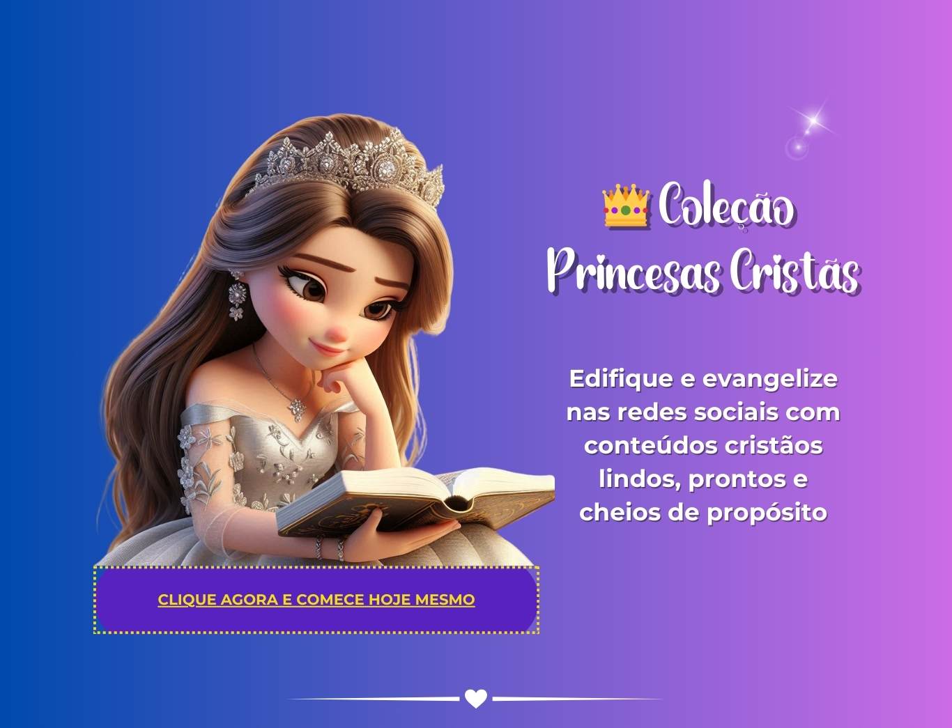 Edifique e evangelize nas redes sociais com conteúdos cristãos lindos, prontos e cheios de propósito.